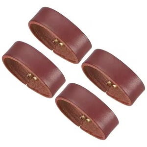 Smooth leather napkin <b>rings</b> <b>crafted</b> <b>for</b> classic interiors family gatherings and elegant seasonal table styles - Product Image 3