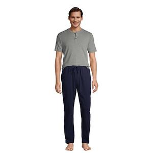 Conjunto de Pijama Casual para Hombre 100% Algodón Puro, Estilo Japonés, Absorbente de Humedad, No Transparente, Suave, Estampado, Prelavado - Product Image 1