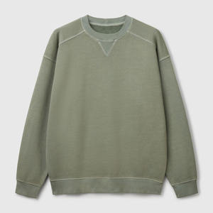 Sudadera de alta calidad para hombre, sudaderas con capucha Boxy Fit, sudaderas de cuello redondo de algodón en blanco, sudaderas con capucha recortadas con hombros caídos, fábrica - Product Image 1