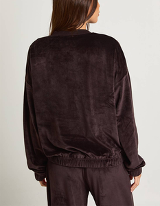 Conjunto Deportivo de Terciopelo Reflectante 3M para Mujer, Chaqueta con Cremallera y Hombros Caídos, Pantalones de Pierna Recta de Cintura Media, para Invierno - Product Image 3