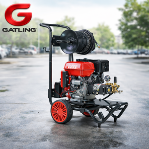 Nettoyeur de canalisations à <span class=keywords><strong>moteur</strong></span> essence 15HP 150 bars 2200 psi pour le nettoyage des égouts, le dégraissage des parkings extérieurs et l'élimination des taches d'<span class=keywords><strong>huile</strong></span> sur les allées - Product Image 1