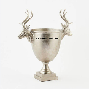 Exclusive Design Flexible Rope Handles Round Shape Metal <b>Silver</b> Plated Elegant Barware Champagne <b>Ice</b> <b>Bucket</b> - Product Image 2