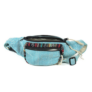 Riñonera con cremallera de cáñamo del Himalaya Unisex, caja con logotipo personalizado hecho a mano, diseño geométrico de estilo Vintage para deporte y viajes - Product Image 4