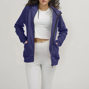 Sudaderas con Capucha de Algodón/Fibra de Bambú para Mujer, Estilo Urbano Otoño/Invierno, Cuello con Capucha, Impresión de Insignias Personalizadas en la Parte Delantera, OEM - Product Image 5