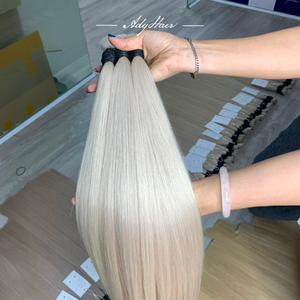 Cheveux humains vietnamiens de qualité supérieure, couleur argent, 60 cm, livraison rapide, vente en gros, extensions à bandes disponibles, directement de l'usine, best-seller 2026 - Product Image 5