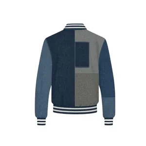 เสื้อแจ็คเก็ตเดนิมแบบแพทช์เวิร์คหลากสีสไตล์ลำลอง - Product Image 2