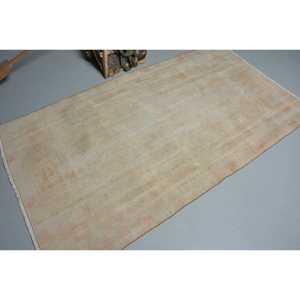 พรมวินเทจขนาด 4.1x7.1 ฟุต สีเบจ พรมขนสัตว์สไตล์ตะวันตกเฉียงใต้ของตุรกี - Product Image 2