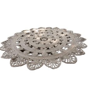 Manteles Redondos de Yute para Mesa de Comedor con Manteles y Almohadillas de Cuerda de Algodón, Tela 100% Algodón, Orientados a la Exportación desde Bangladesh - Product Image 1