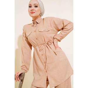 ผ้าลินินลาเต้ชุด2ชิ้นพร้อมกระเป๋าหินละเอียด - Product Image 1