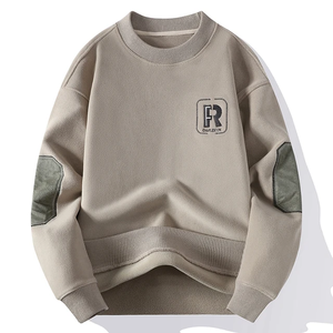 Vente en gros Nouveau pull personnalisé de poids normal ras du cou 100% coton sweat-shirt bleu marine pour hommes pour vêtements de rue et vêtements de sport - Product Image 4