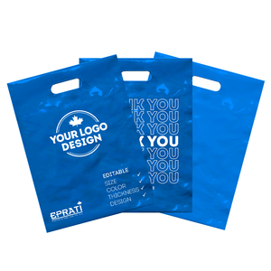 Bolsa de plástico con mango de troquelado reforzado de alta calidad MDPE de Turquía con precio de fábrica para ir de compras - Product Image 6