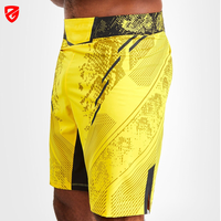 Shorts de combat MMA personnalisés en polyester 100 %, écologiques, pour l'entraînement de boxe, extensibles, design personnalisé, 2-en-1, pour BJJ, vente en gros