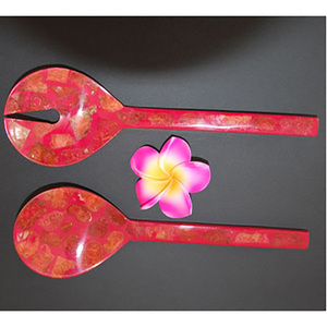 SEASHELL JEWELRY Incrustation Cuillère et Fourchette Motif Mosaïque Artisanat pour Cadeaux et Cadeaux Fabriqué par des Artisans - Product Image 1