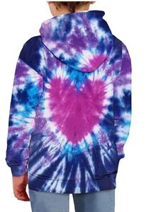 OEM personalizado de alta calidad de invierno Tie Dye Dip Dye niños sudaderas con capucha Niño con capucha lavado ácido sol se desvaneció ropa al aire libre con capucha - Product Image 6