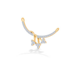 สร้อยคอทองคำประดับเพชรแบบซ้อนกันสำหรับผู้หญิง - Product Image 3