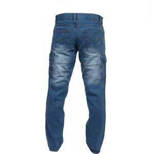 Pantalones Vaqueros para motocicleta reforzados con forro resistente a la abrasión, Pantalón cargo azul para motocicleta, Pantalón cargo para motocicleta - Product Image 2