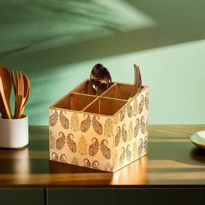 Exquisito diseño de artesanía de cubiertos de cuatro divisiones multicolor para ocasiones de fiesta - Product Image 1