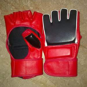 Gants mma en cuir pu personnalisés, entraînement professionnel en cuir véritable naturel, gants mma de combat fabriqués au pakistan - Product Image 1