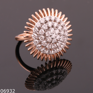 แหวนหมั้นของผู้หญิงคลาสสิกเต็มไปด้วยเพชรได้รับการรับรอง14K 18K กุหลาบทอง VVS ห้องปฏิบัติการเติบโตอินเทรนด์ปาร์ตี้ - Product Image 3