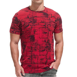 Camisetas de lona antiarrugas sólidas con serigrafía ligera para hombres de talla grande transpirable de secado rápido al por mayor precio barato - Product Image 1