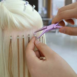 Kit de pinces pour extensions de cheveux, pinces Microlink pour micro-anneaux, perles, outil de retrait, sac en tissu, pinces pour extensions de cheveux en trame, paillettes pour cheveux - Product Image 6