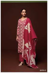 Algodón Premium Impreso Salwar Kameez con colección de trabajo hecho a mano ideal para colección de fiesta Disponible a precio mayorista - Product Image 3