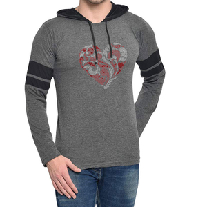 Unique <b>Style</b> Lightweight Men's Hoodies New Arrival Breathable Cotton Blended Fleece with Pocket and Rhinestones for Winter - Product Image 3