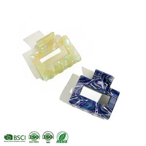 Pinza de Pelo Cuadrada Hueca de Diseño Simple, de Acetato, Unisex, Personalizable, de Alta Calidad, Accesorios para el Cabello al por Mayor - Product Image 6