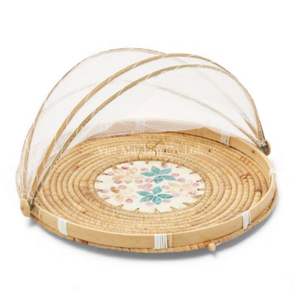 ฝาครอบอาหารเปลือกหอยมุกธรรมชาติ ทำด้วยมือ สำหรับปกป้องอาหาร ใช้บนโต๊ะอาหารและในบ้าน จากเวียดนาม - Product Image 1