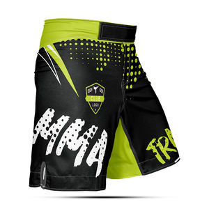 Short MMA en spandex en polyester bicolore personnalisé en vente chaude avec short BJJ MMA de coupe extensible à impression multigraphique aux meilleurs prix - Product Image 4