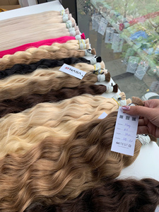 Extensiones de cabello a granel Producto de Venta caliente 2025 Color claro 50cm ondulado natural 100% cabello vietnamita de alta calidad - Product Image 3