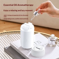 Diffuseur d'huiles essentielles ultrasonique portable mini 100 ml, humidificateur d'air rechargeable par USB 5W, mini diffuseur d'arômes à flamme pour la maison