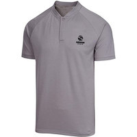 Camisa de Golf Casual de Manga Corta para Hombre, Personalizable, de Color Sólido, con Botones, Cuello Tipo Blade, Transpirable, Tejido de Punto de Poliéster/Algodón