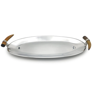 Bandeja DE SERVICIO DE METAL decorativa plateada con bandejas de té y frutas de lujo hechas a mano rectangulares de metal de aluminio para decoración nórdica del hogar - Product Image 5