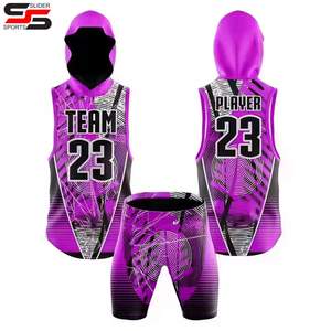 Uniforme de football américain 7 contre 7, sweat-shirts sans manches, shorts de compression avec couleur et logo personnalisés, antibactérien, 100% polyester - Product Image 6