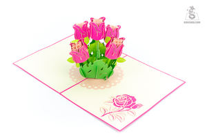 Tarjeta de felicitación 3D hecha a mano a un precio razonable, forma de árbol de flores, artesanía emergente en Material de papel, regalo para ocasiones especiales - Product Image 4