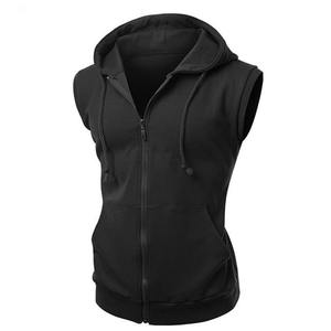 Sudadera sin Mangas para Hombre, Cuello Alto, 100% Algodón, Felpa, Tejido de Punto, Transpirable, Secado Rápido, Ecológica, Personalizable, para Fisicoculturismo - Product Image 1