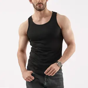 Individuelle Herrenbekleidung Fitnessstudio Herren Tanktops zu Großhandelspreis / New Street-Stil Übergröße Herren Baumwoll-Tanktops