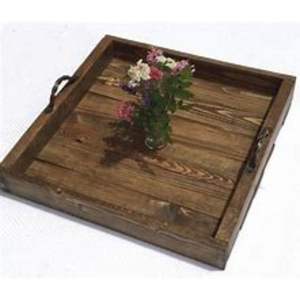 Plateau de service carré en bois écologique personnalisé, plateau à café décoratif fait à la main pour hôtels et restaurants - Product Image 2