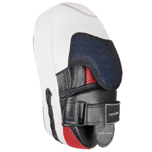 Manoplas de enfoque de cuero PU de alta calidad Color personalizado y logotipo Almohadillas de perforación suaves y cómodas para entrenamiento de boxeo y lucha - Product Image 1