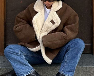 Cool <b>Women's</b> Regular Fur Sheep Skin <b>Vest</b> Jacket Streetwear Breathable Dyed Lining Zipper Faux Suede Winter Autumn Good Quality - Product Image 4