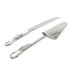 Juego clásico de servidor de pastel de Metal, cuchillo de postre, vajilla de fiesta de boda, vajilla de cocina, herramienta para servir pasteles - Product Image 3