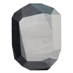 Tapis en laine fait main couleur unie poils élevés tapis moderne tufté à la main à usage domestique adapté aux animaux de compagnie - Product Image 3