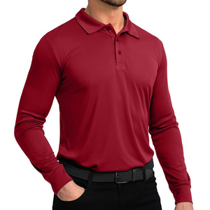 Top tendance Polo pour hommes respirant à manches longues col rabattu Polo de haute qualité pour hommes - Product Image 1