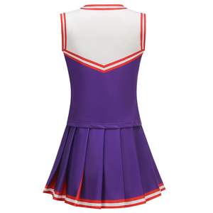 Conjuntos de uniformes de porristas ligeros de poliéster 100% con estampado de transferencia de calor de diseño personalizado al por mayor logotipo personalizado 2025 práctica - Product Image 2