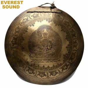Gongs tibétains faits à la main en gros de vague profonde pour les prières religieuses thérapie par le son yoga méditation-prix bon marché - Product Image 4