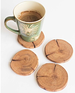 Bonitos posavasos redondos de nogal y juego de alfombrillas para tazas de té/café 2025, venta al por mayor, alfombrillas y almohadillas de protección de mesa amigables con la sublimación - Product Image 1