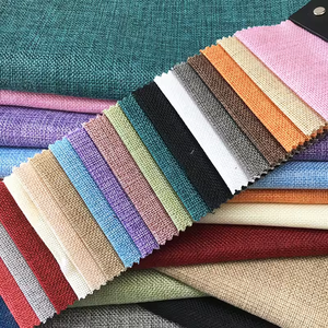 2025 nuevo suministro de fábrica de moda tela tejida de poliéster ecológica tela de tapicería de lino falso - Product Image 6