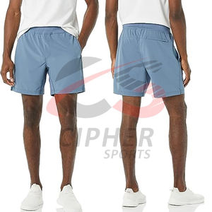 Pantalones cortos de gimnasio para correr con logotipo personalizado, entrenamiento de sudor, entrenamiento, Fitness, deportes atléticos, poliéster, pantalones cortos de gimnasio informales para hombre - Product Image 6