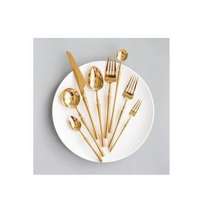 Juego de cubiertos para uso en fiestas de bodas, mesa de restaurante para el hogar, comida, almuerzo, cuchara para servir, venta superior, Apto para lavavajillas, cuchara de latón, diseño liso - Product Image 6